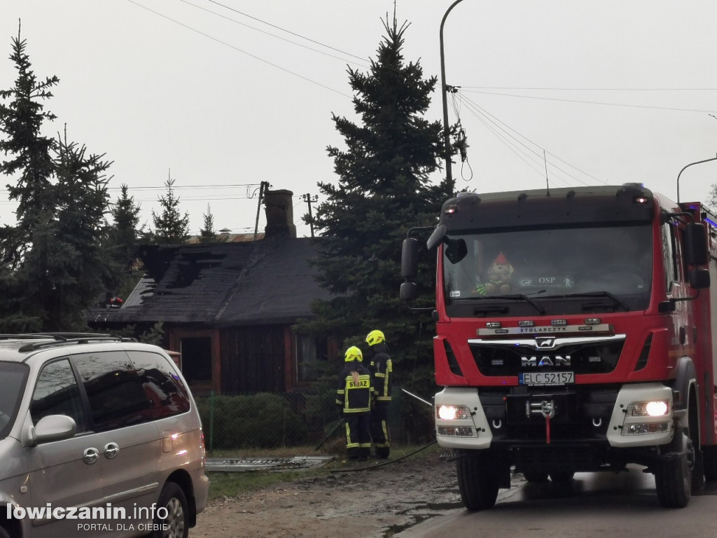 Pożar budynku w Strzelcewie
