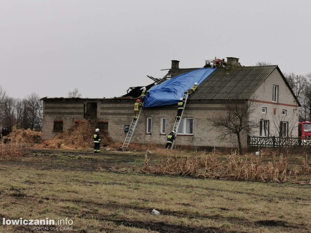 Pożar budynku gospodarczego w Chąśnie