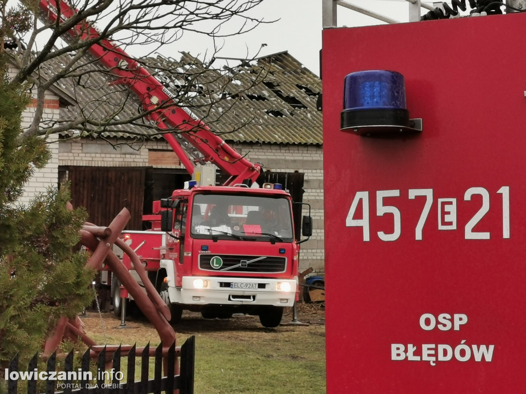 Pożar budynku gospodarczego w Chąśnie