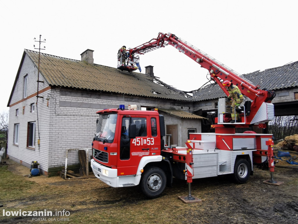 Pożar budynku gospodarczego w Chąśnie