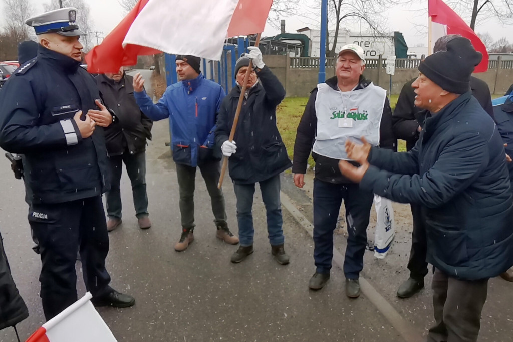 Protest rolników w Łowiczu.