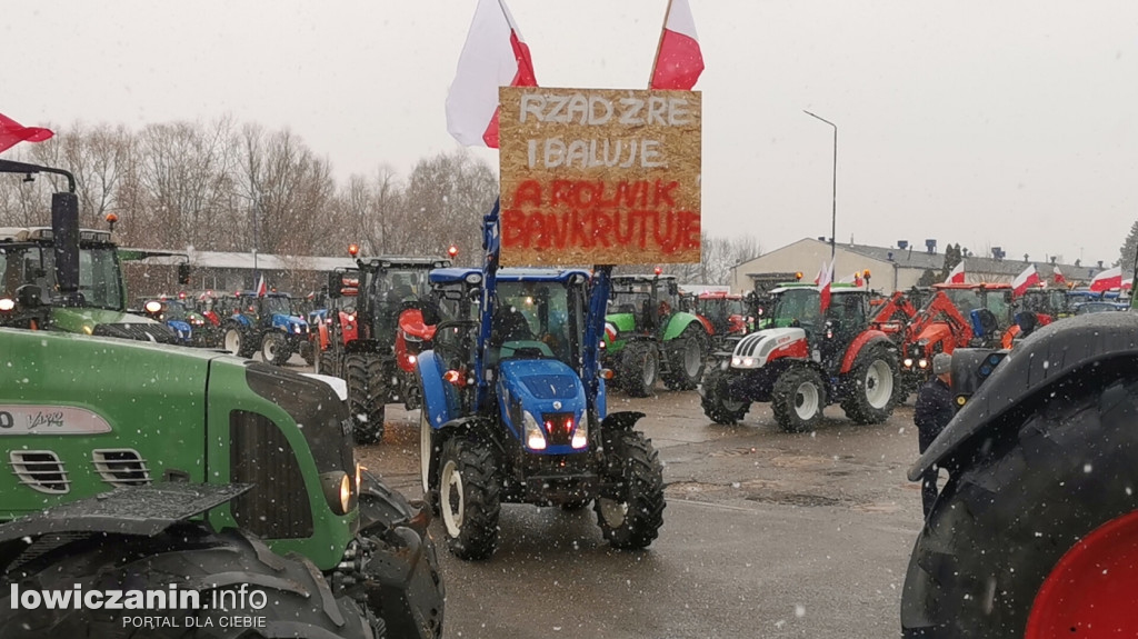 Protest rolników w Łowiczu.