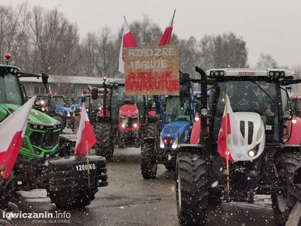 Protest rolników w Łowiczu.