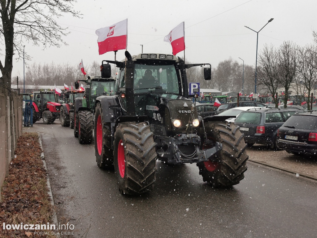 Protest rolników w Łowiczu.