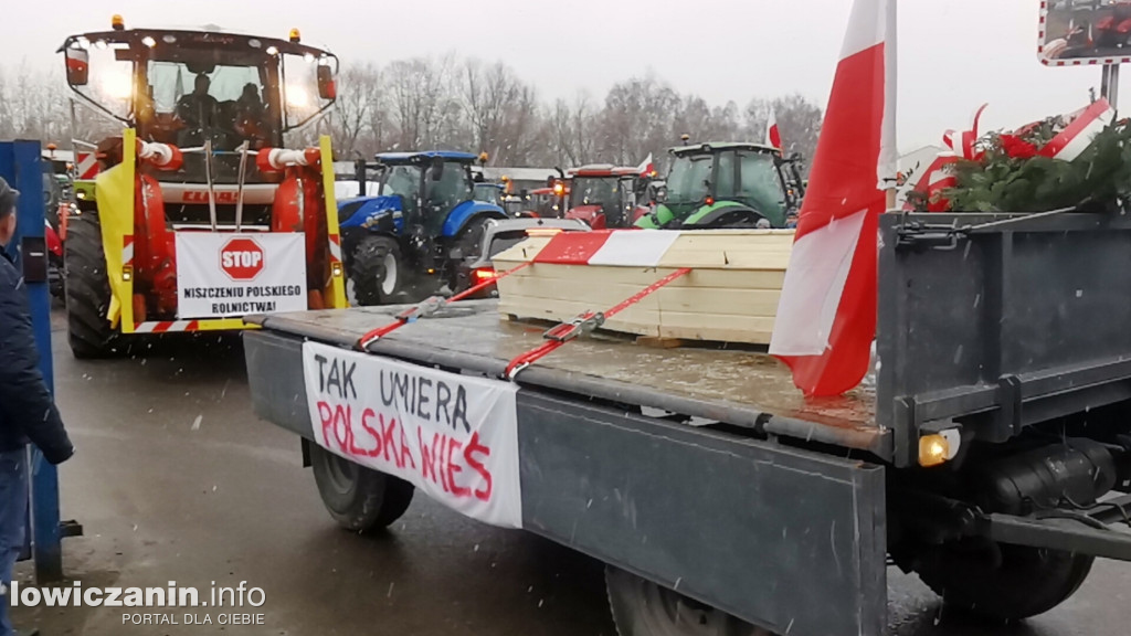 Protest rolników w Łowiczu.