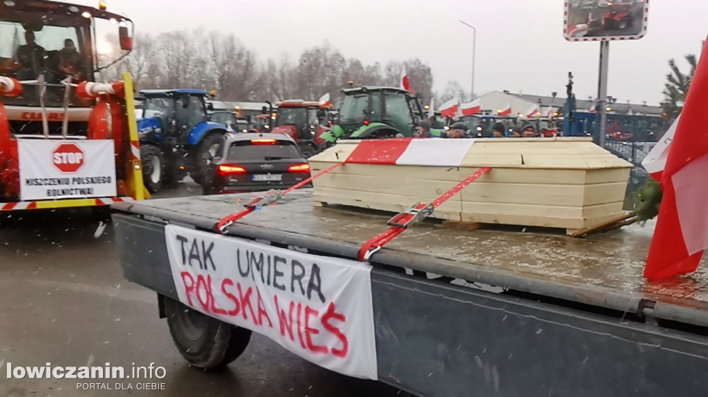 Protest rolników w Łowiczu.
