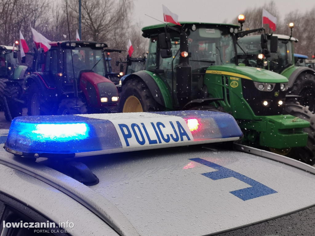 Protest rolników w Łowiczu.