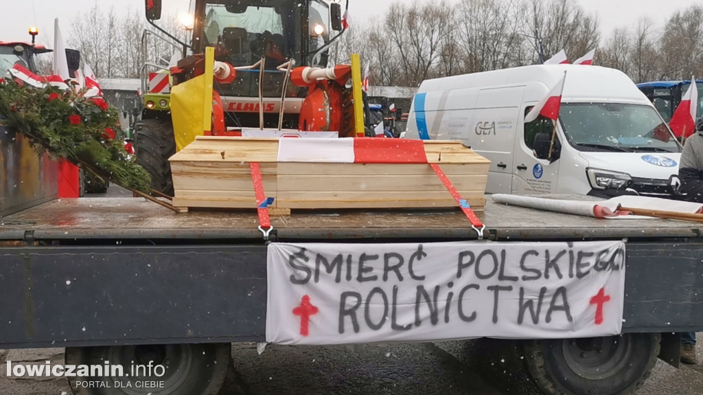 Protest rolników w Łowiczu.