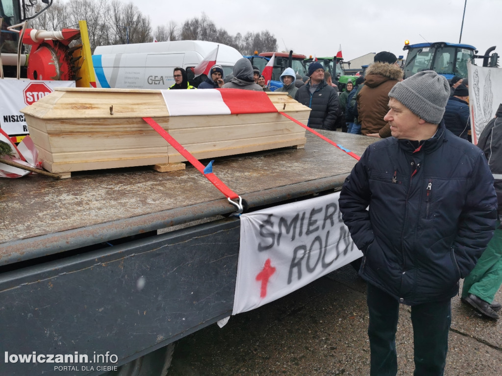 Protest rolników w Łowiczu.