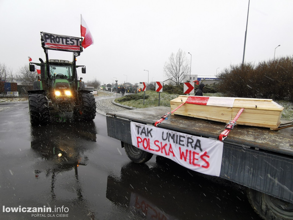 Protest rolników w Łowiczu.