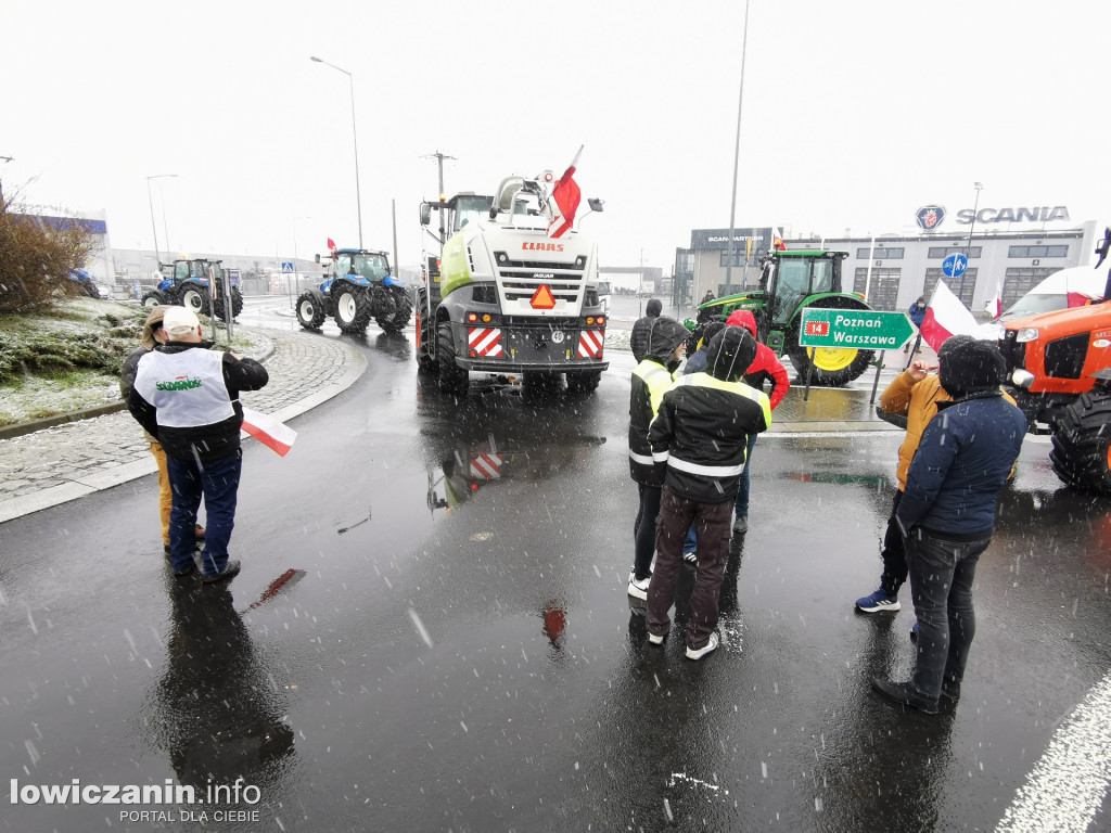 Protest rolników w Łowiczu.