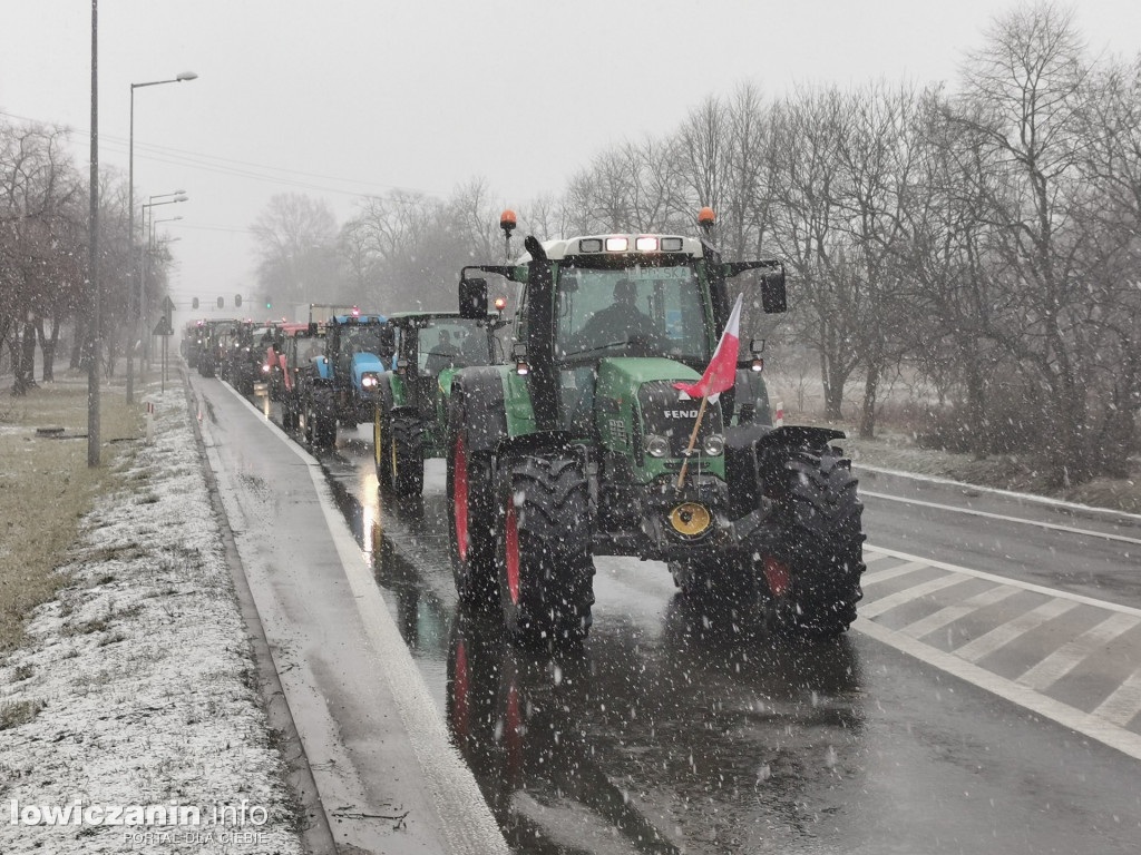 Protest rolników w Łowiczu.