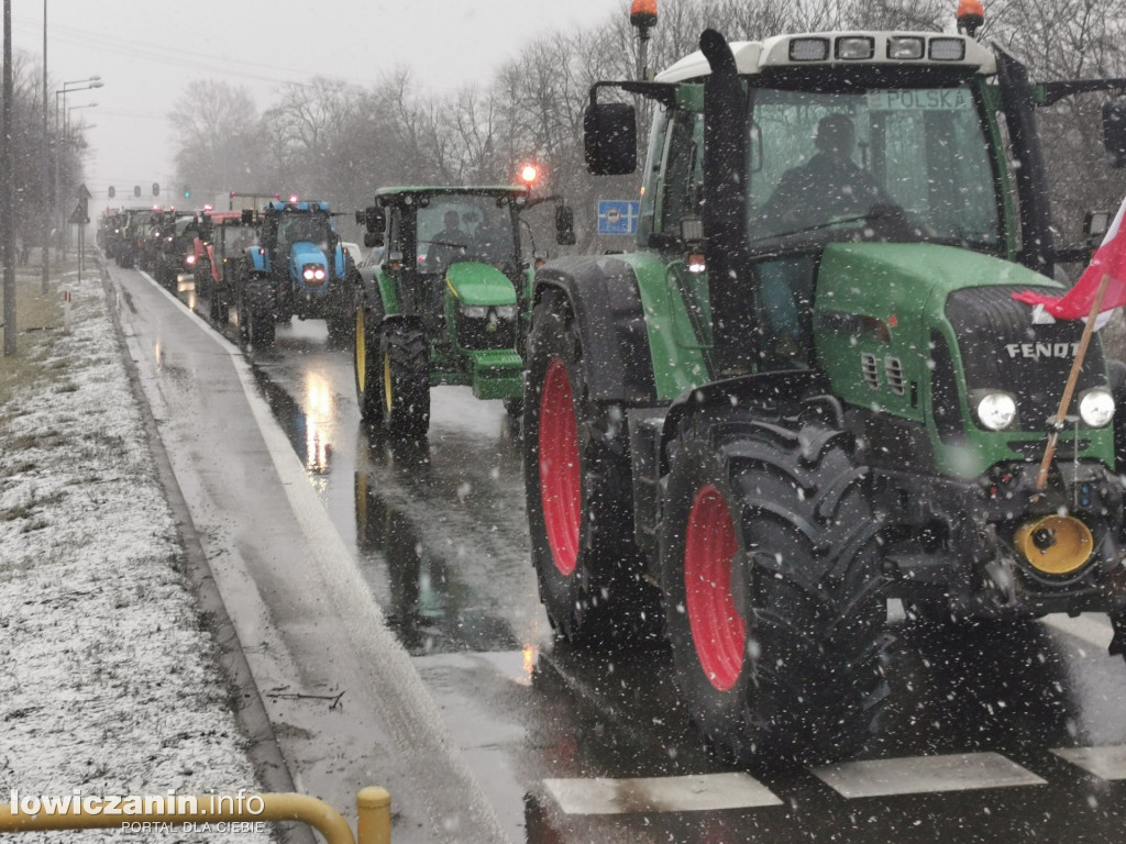 Protest rolników w Łowiczu.