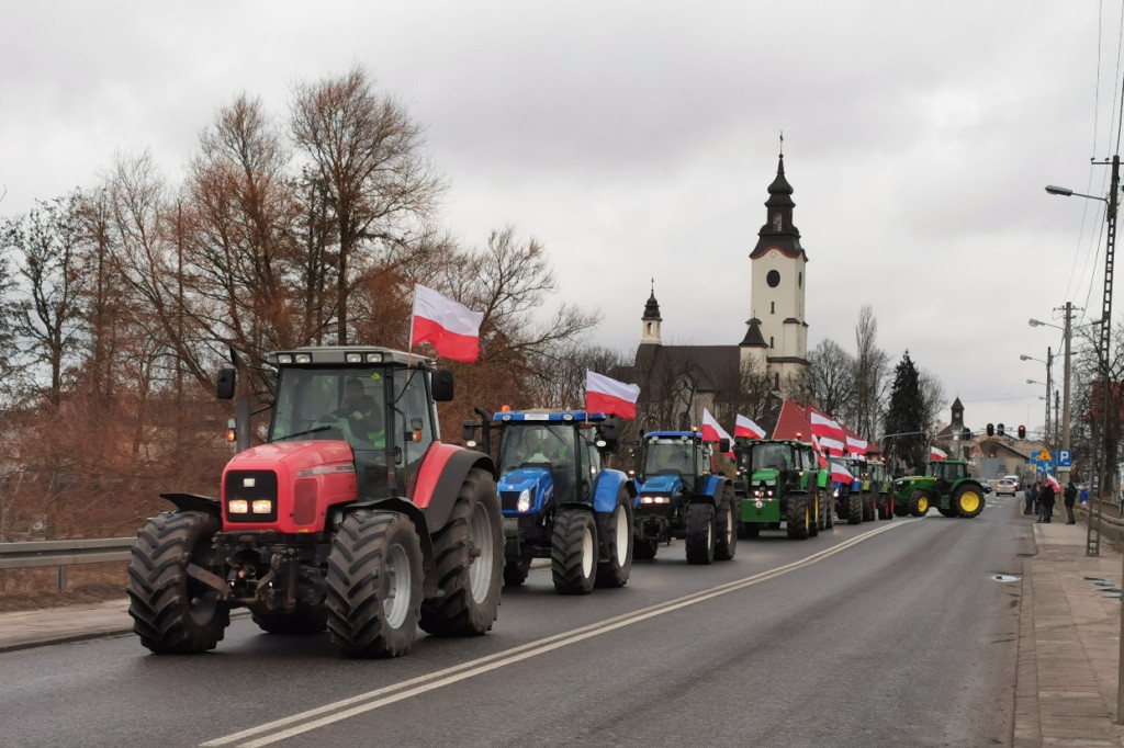 Protest rolników w Strykowie