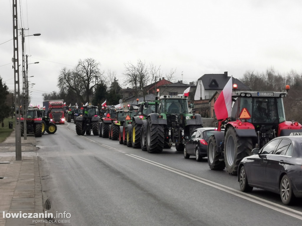 Protest rolników w Strykowie