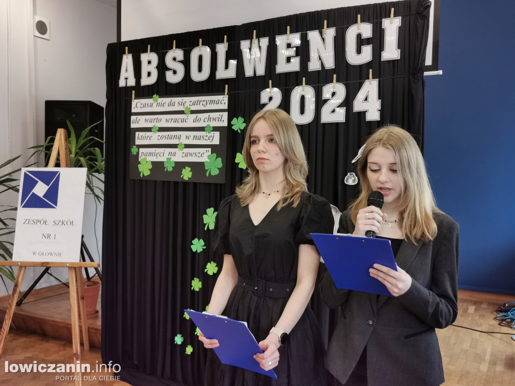 Pożegnanie uczniów z ZS nr 1 w Głownie