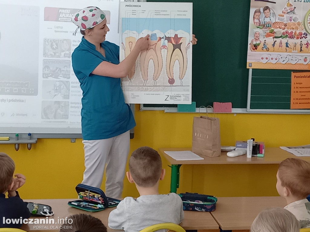 Wizyta pani stomatolog w Szkole Podstawowej nr 3 w Łowiczu