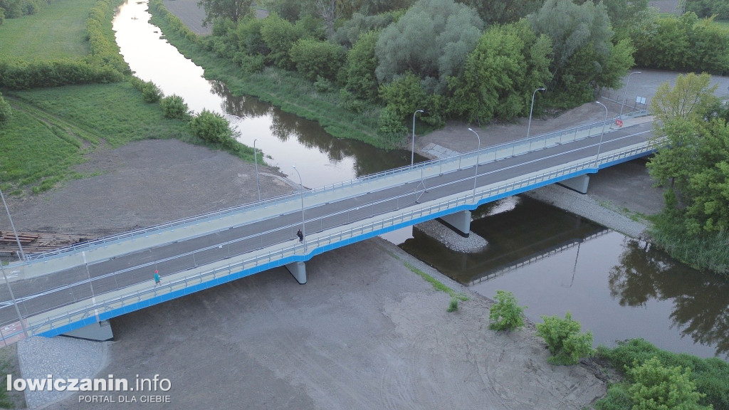 Most w ul. Mostowej w Łowiczu z lotu ptaka