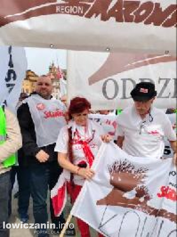 Łowicz obecny na manifestacji rolników w Warszawie