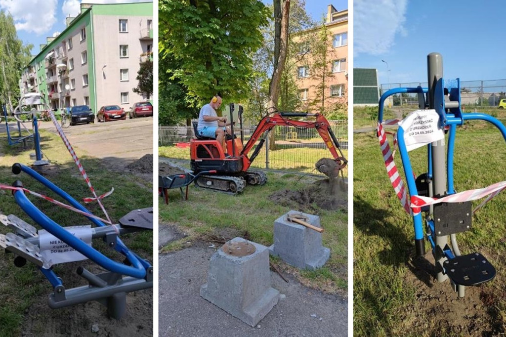 Nowe siłownie plenerowe na łowickich osiedlach
