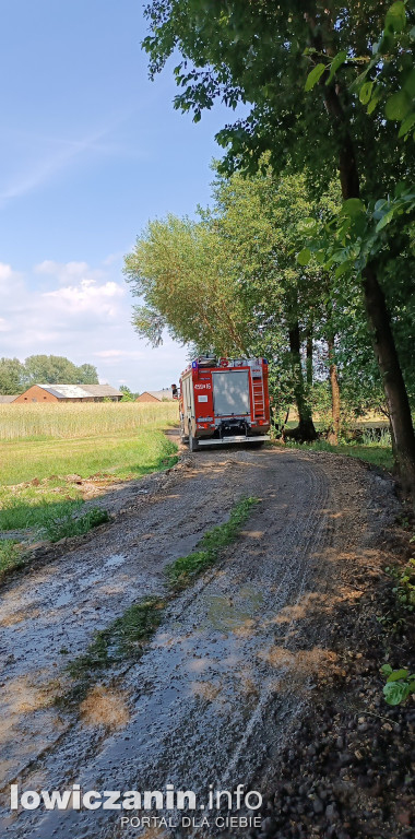 Czatolin. Piorun uderzył w dach obory
