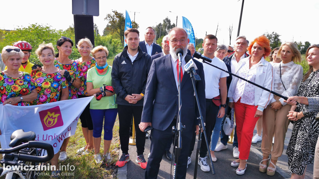 Otwarcie ścieżki rowerowej z Łowicza do Nieborowa
