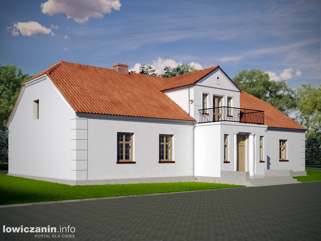 Remont zabytkowego dworu i budowa placu zabaw w Chąśnie
