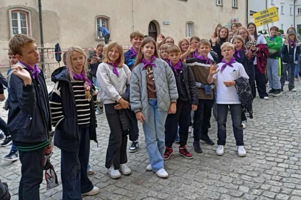 Uczniowie z SP nr 3 w Łowiczu na Pielgrzymce Rodziny Szkół im. Jana Pawła II