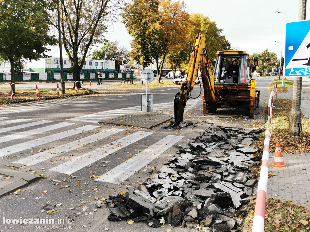 Prace na ul. Starzyńskiego w Łowiczu