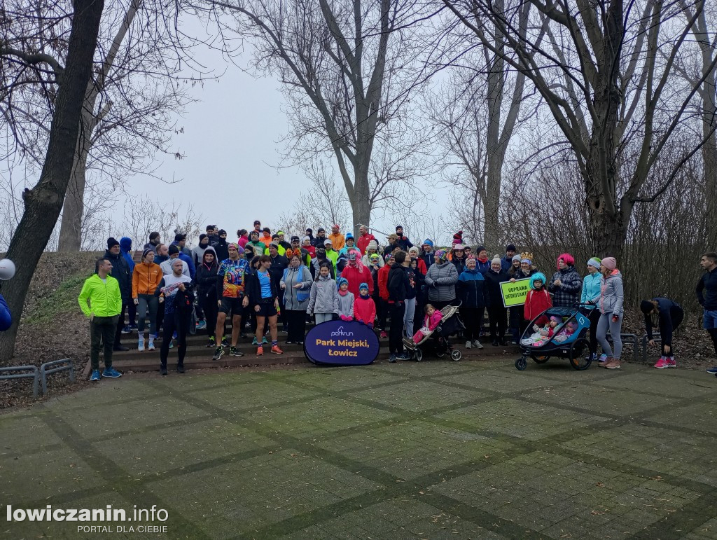 Sylwestrowy parkrun w parku na Błoniach