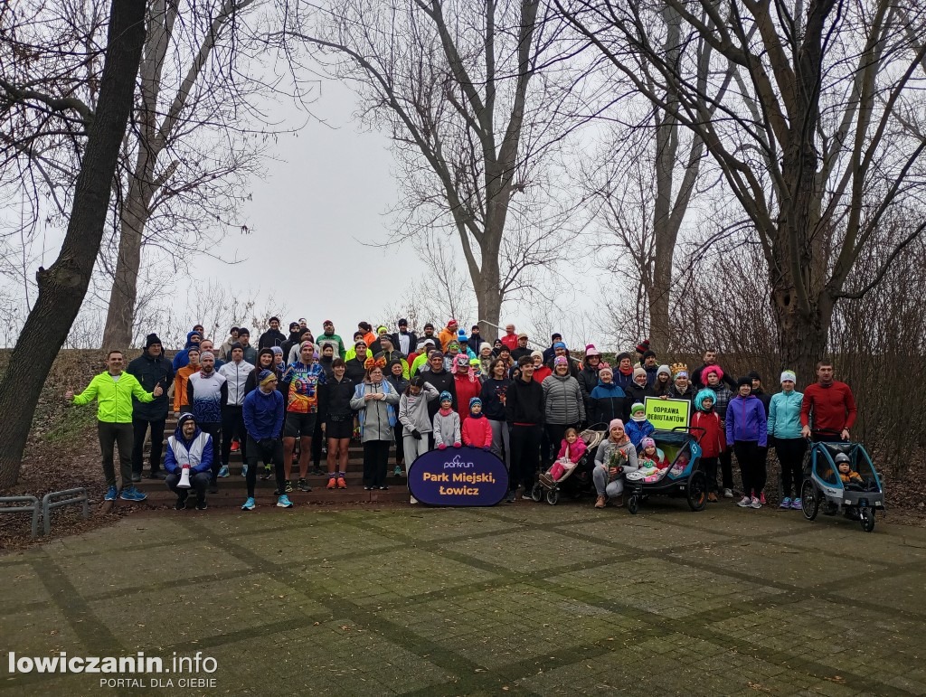 Sylwestrowy parkrun w parku na Błoniach