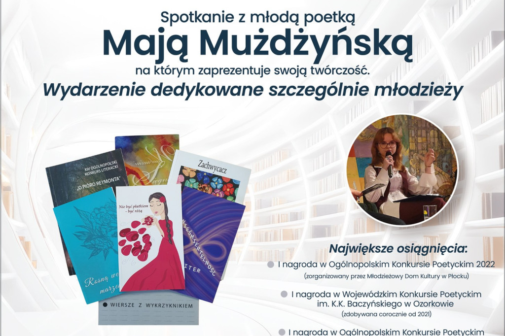 Spotkanie autorskie Mai Mużdżyńskiej w Miejskiej Bibliotece w Łowiczu