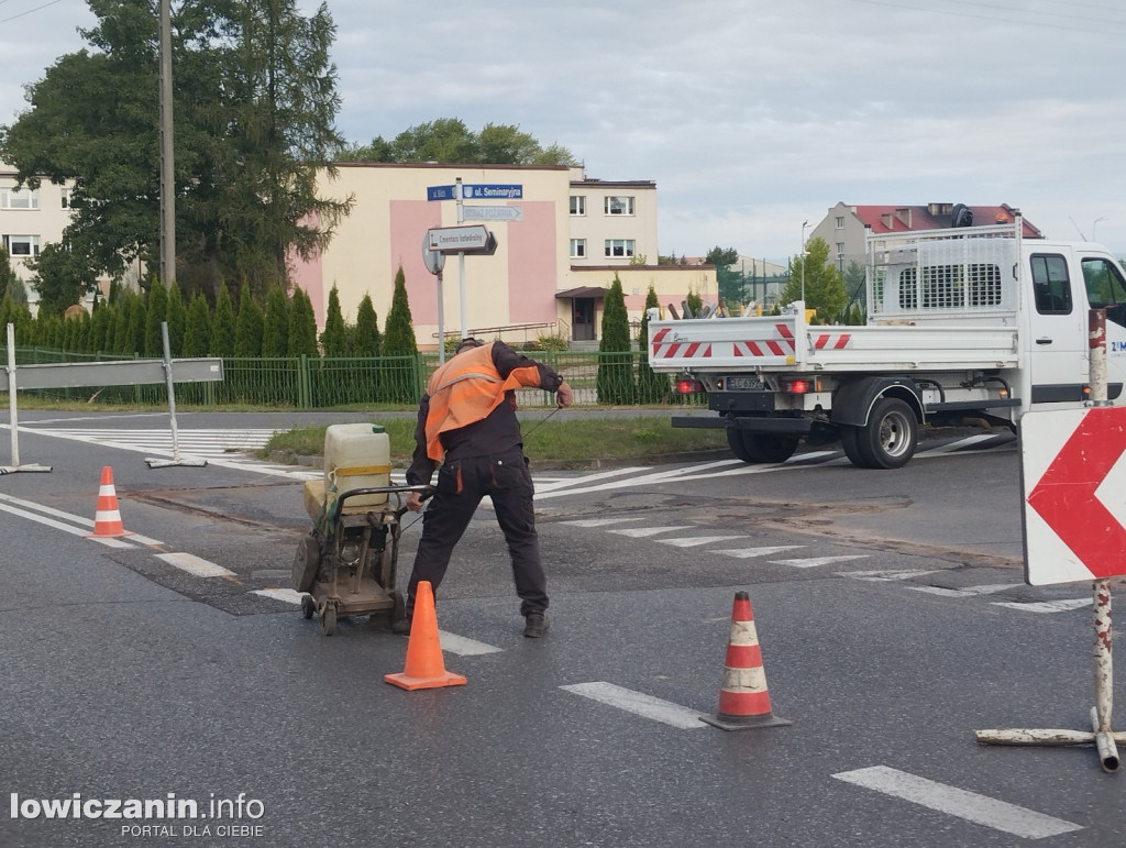 Prace drogowe na ulicy Blich