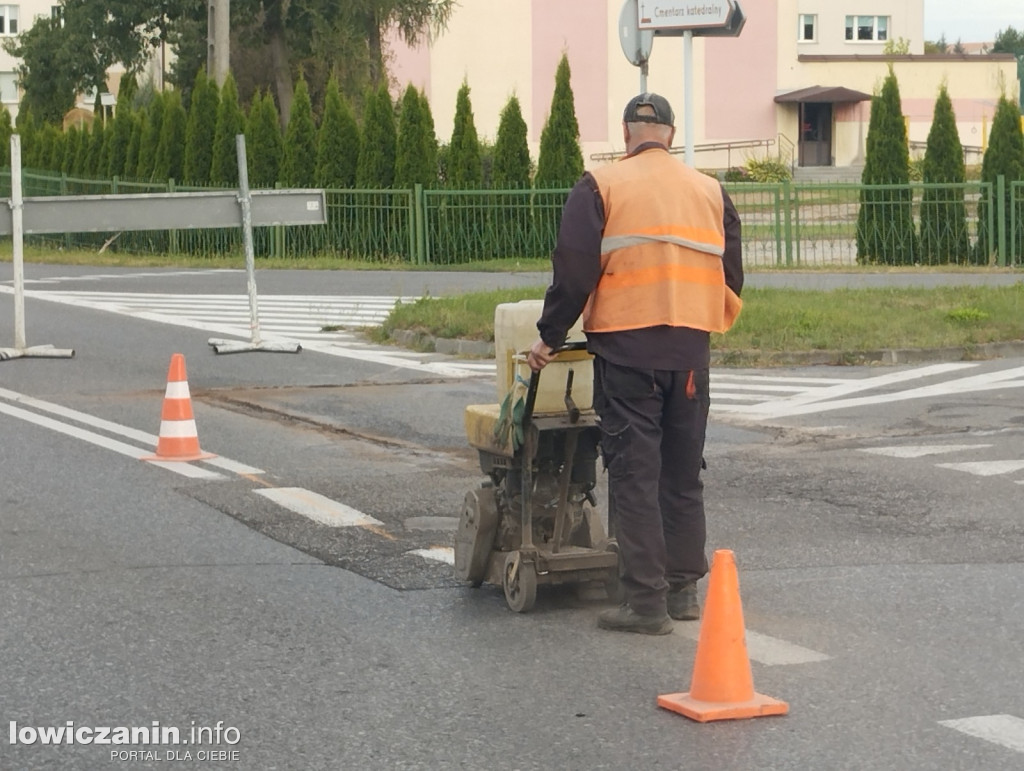 Prace drogowe na ulicy Blich