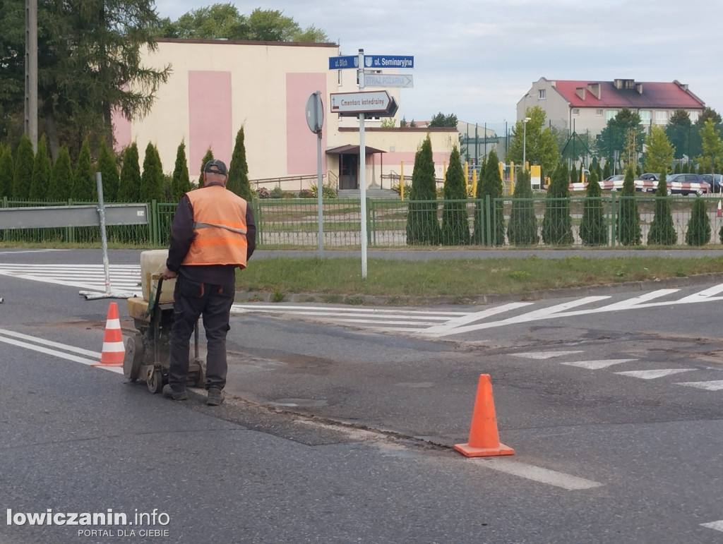 Prace drogowe na ulicy Blich