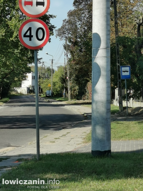 Ulica Nadbzurzańska w Łowiczu w przebudowie