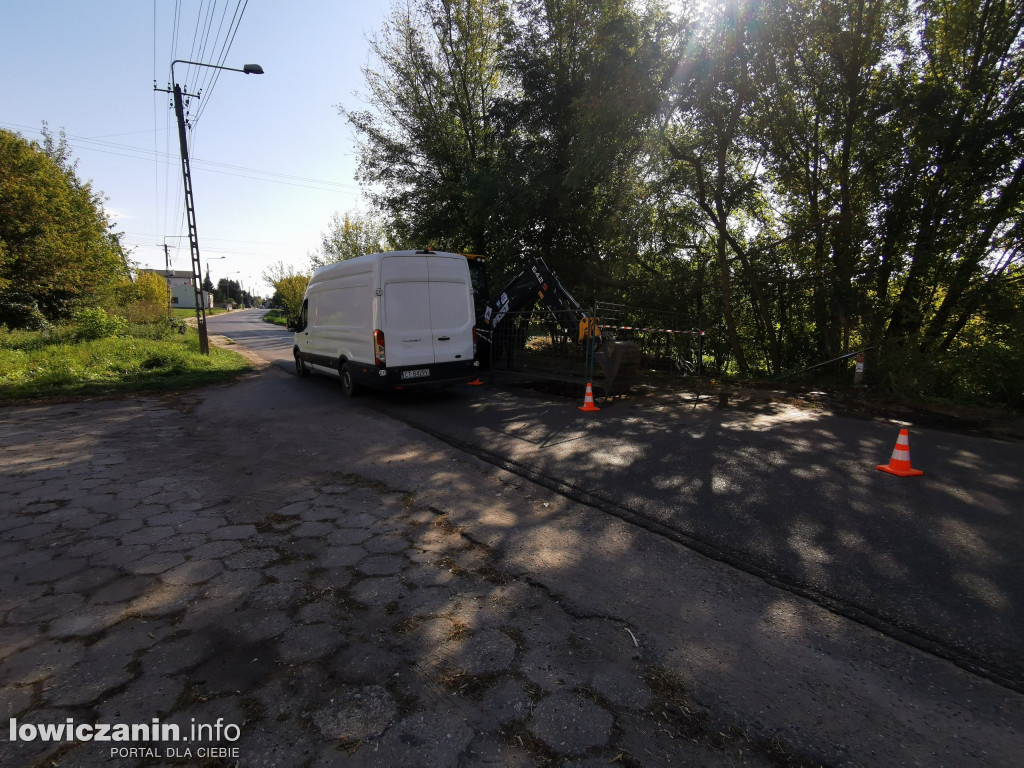 Ulica Nadbzurzańska w Łowiczu w przebudowie