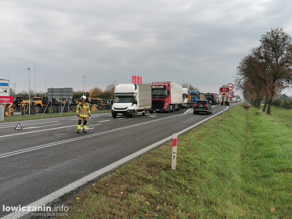 Wypadek w Kompinie. Poszkodowany motocyklista