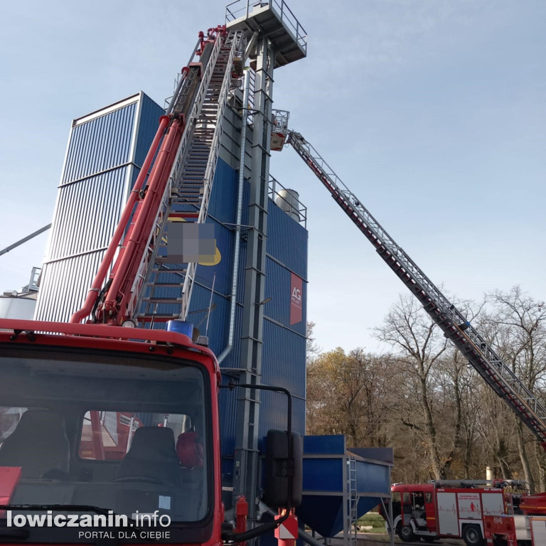 Pożar suszarni kukurydzy w Sobocie