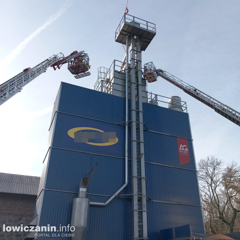 Pożar suszarni kukurydzy w Sobocie