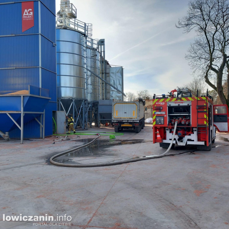 Pożar suszarni kukurydzy w Sobocie