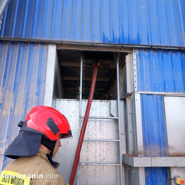 Pożar suszarni kukurydzy w Sobocie