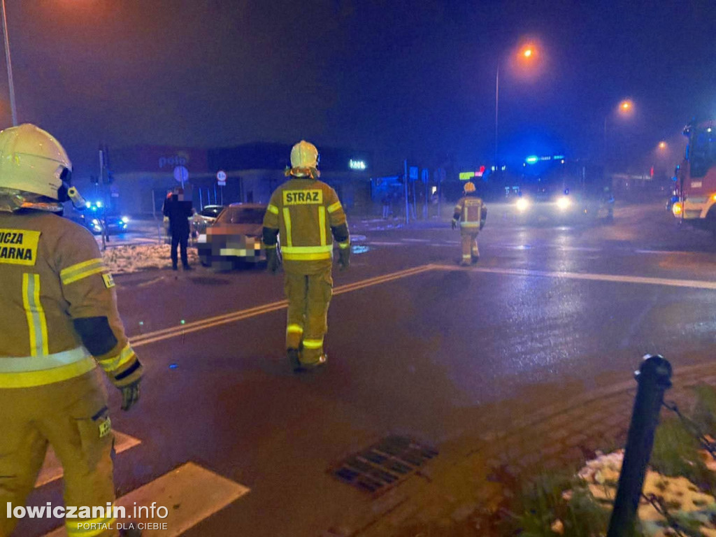 Nocna kolizja w Łowiczu