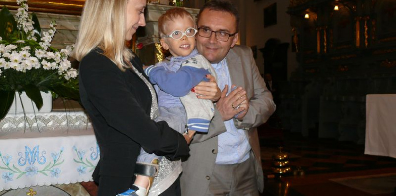 Olek rodzicami podczas ostatniego koncertu charytatywnego w łowickiej katedrze.