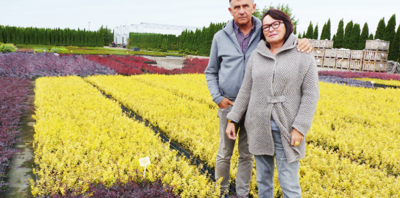 Ewa i Bartłomiej Ważyńscy po 32 latach pracy stworzyli w Śleszynie wzorcowe gospodarstwo szkółkarskie. Fot. Dorota Grąbczewska