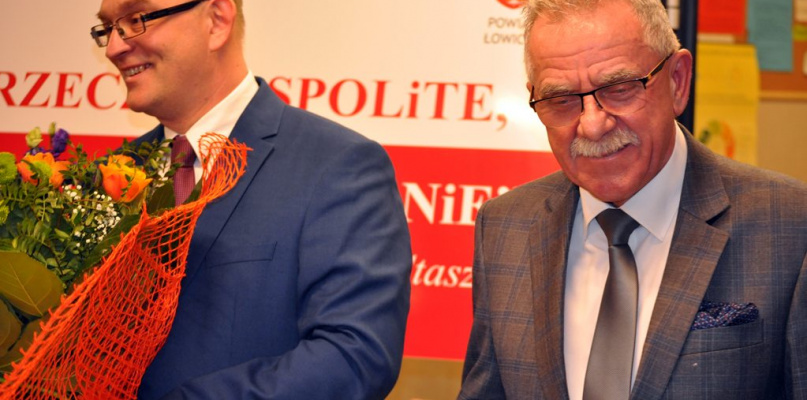 Starosta Marcin Kosiorek i były wicestarosta Andrzej Bogucki