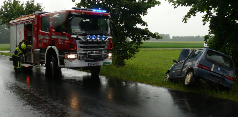 Kolizja w okolicach Błędowa. fot. tb/NL