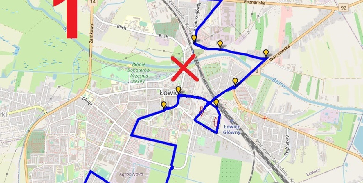 Zmieniona trasa autobusu linii nr 1. fot. MZK Łowicz