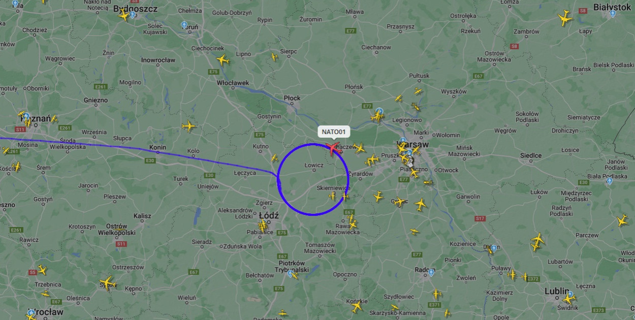 zrzut ekranu / Flightradar24 