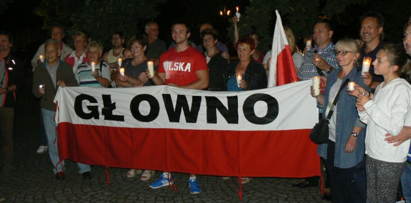 Protest w Głownie. Fot. EWR